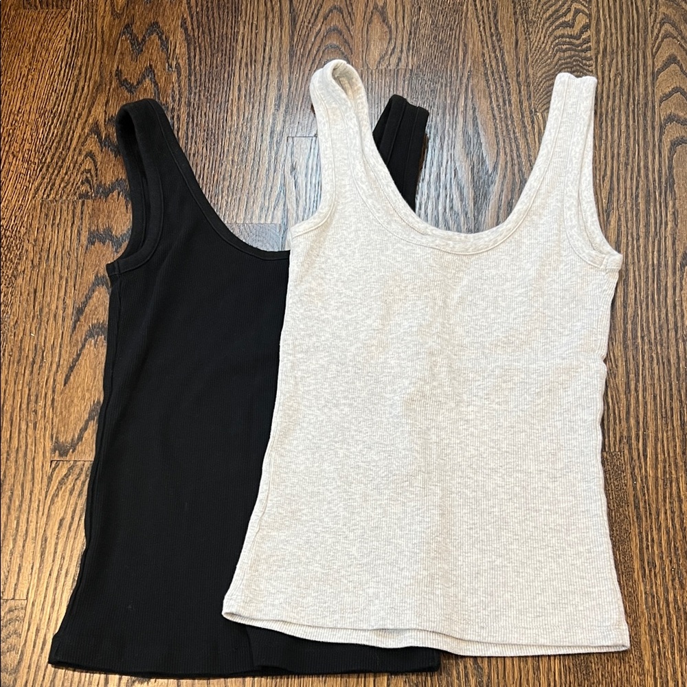 Aerie Black and GrayTank Tops